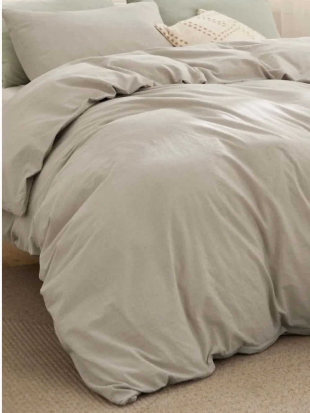 Bedsure ‘Purewoven’ TWIN SIZE Comforter 100% Pre-Washed Cotton - LINEN